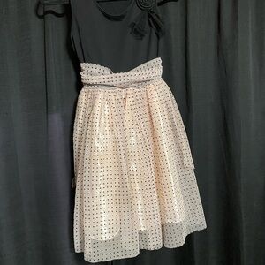 Zunie Black Dress with Cream Accents